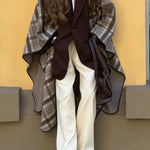 Retro Plaid Two-sided Wrap Coat
