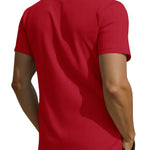 KZZ Men's Breathable Solid-Color Casual T-Shirt