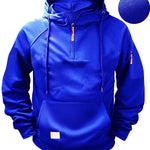 KZZ Men's Regular Fit Patched Pocket Drawstring Hoodie