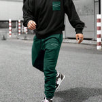 KZZ Crew-neck long-sleeve pullover and elastic-waist trousers