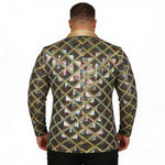 KZZ Men's Solid-Color Slim-Fit Sequin Blazer
