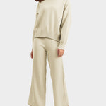 Nadorine Casual Knit Two-Piece Set Loose-Fit Sweater and Wide-Leg Pants