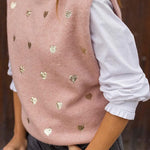 Versatile Sleeveless Round Neck Love Vest Sweater