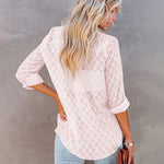 Nadorine Long Sleeve Button Up Shirt Summer Sheer Tulle Top for Women Casual Loose Business Casual 2026 | Under