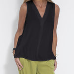 Women's Sleeveless V-Neck Chiffon Blouse Vest