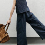 Sleeveless Tank Top and Wide-leg Pants Two-piece Set