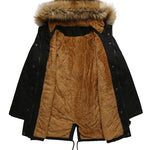 Faux Fur Hood Parka Jacket
