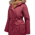 Faux Fur Hood Parka Jacket