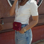 Fashionable for Fall Square Neck Short Sleeve Button Up Jacket