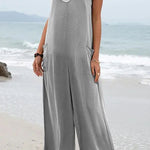 Harper Pocketed Wide Leg Suspender Relaxed Jumpsuit