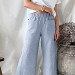 Cotton Linen Loose Fashion Casual Straight Leg Pants Women's Clothes
