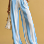 Casual And Comfortable Striped Knit Two-piece Set