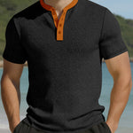 KZZ Men's Breathable Solid-Color Casual T-Shirt