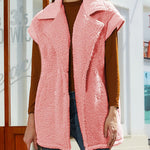 Loose Sleeveless Suit Collar Double-breasted Double-sided Velvet Jacket Vest Coats