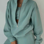 Fleece Sports Street Casual Fashion Two-Piece Sweatshirt