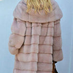 Faux Fur Hooded Jacket Open Front Parka Outwear