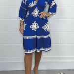 V-NECK PRINTED DRESS