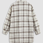 Two-color Plaid Woolen Coat