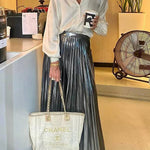 Solid Color Lapel Long Sleeve Loose Casual Shirt