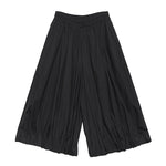 Stylish Black Solid Color High Waisted Wide Leg Pants
