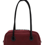 Retro frosted shoulder handbag casual pillow bag