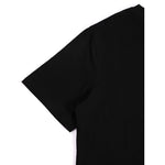KZZ Men's black crew neck short-sleeved shirt (with flag pattern on the back)