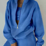 Fleece Sports Street Casual Fashion Two-Piece Sweatshirt