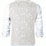 KZZ Men's Solid-Color Double-Breasted Suit Vest