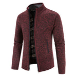 KZZ Men's Winter Jacket Pocket Zipper Mock Neck  Jacket