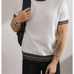 KZZ Casual Short-Sleeve Pullover Knit Top