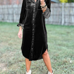 Verdant Velvet Midi Dress