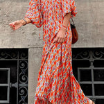 Short Sleeve Midi Bohemian Dress