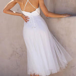 Modern-day Princess Chiffon Suspenders Party Maxi Dress