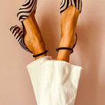 Alice | Pointed Toe Heels with Zebra Print
