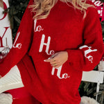 Christmas Ho Ho Ho print long sweater