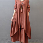 Loose Boho Cotton Maxi Kaftan Dress Layer Casual Long Tunic Dress