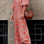 Short Sleeve Midi Bohemian Dress