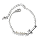 Pearl Cross Bracelet