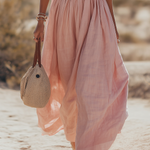 Bohemian West Resort Elegant Sleeveless Cotton Linen Dress