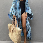 Nadorine Women's Beach Cover up Swimsuit Kimono with Bohemian Floral Print Vacation Dresses
