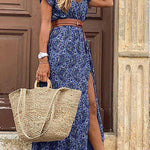 Boho Style Sleeveless Print Maxi Dress