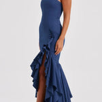 Sexy Off-shoulder Slim Fit Irregular Hem Maxi Dress