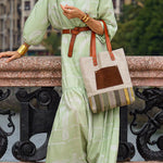 Green Lantern Sleeve Tie Neck Panel Dress