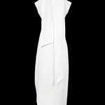 Loose Sleeveless Solid Color Split-side Shawl Collar Maxi Dresses
