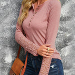 Solid Color Long Sleeve Knitted Base Top