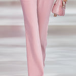 Fashionable And Casual Pink Corduroy Adjustable Overalls