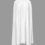 Simple Batwing Sleeves Lace-Up Solid Color High-Neck Midi Dresses