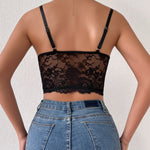 Lace Bustier Crop Cami Top