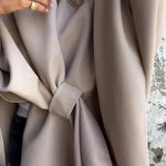 Solid Color Loose V-neck Shawl Cape Jacket