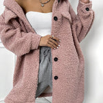 Lapel Collar Middle Lamb Cotton Jacket